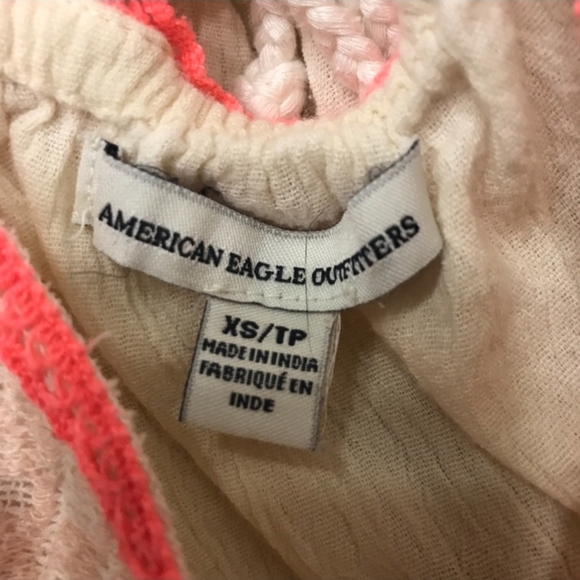 American Eagle Outfitters Cream and Pink Smocked Camisole Sz XS - Picture 3 of 5